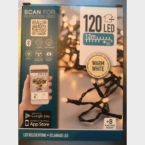 Lyskde APP med 120 varme hvide diode lys.