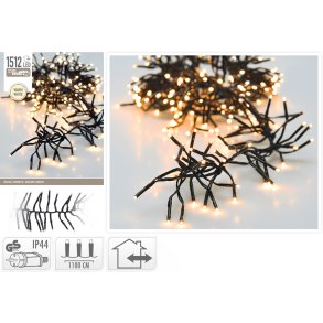 Lyskde med 1512 varme hvide dioder (cluster)