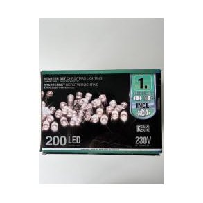 Lyskde med 200 varme hvide diode lys - basisst