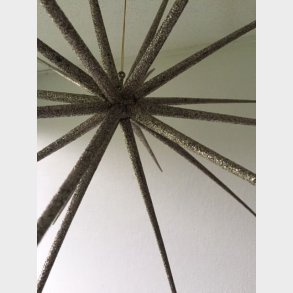 Stjerne champagne glitter - 38 cm