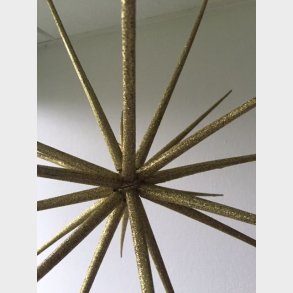 Stjerne guld glitter - 55 cm