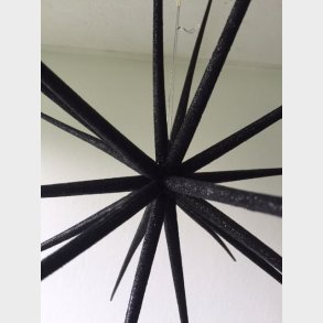 Stjerne sort glitter - 55 cm